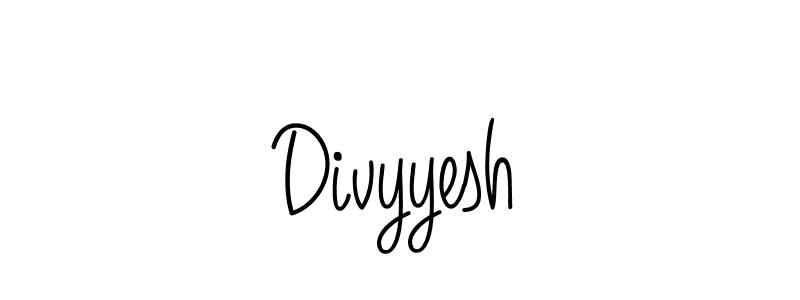 How to Draw Divyyesh signature style? Angelique-Rose-font-FFP is a latest design signature styles for name Divyyesh. Divyyesh signature style 5 images and pictures png