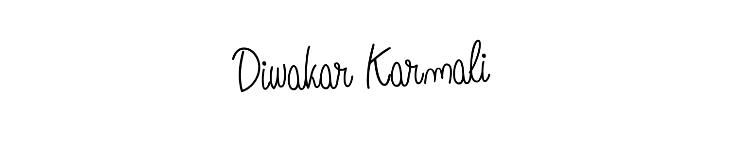 How to Draw Diwakar Karmali signature style? Angelique-Rose-font-FFP is a latest design signature styles for name Diwakar Karmali. Diwakar Karmali signature style 5 images and pictures png