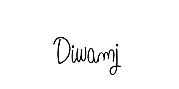 How to make Diwamj name signature. Use Angelique-Rose-font-FFP style for creating short signs online. This is the latest handwritten sign. Diwamj signature style 5 images and pictures png