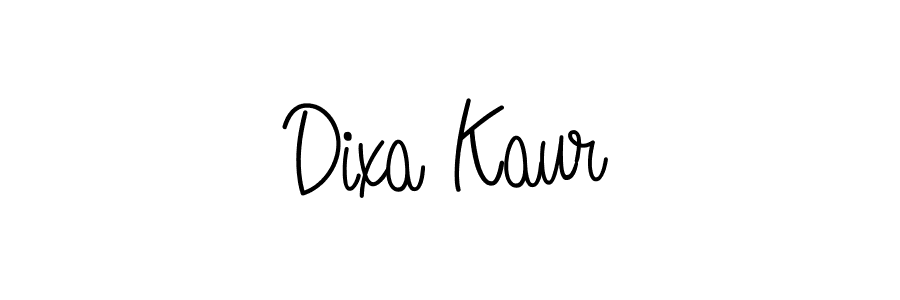 The best way (Angelique-Rose-font-FFP) to make a short signature is to pick only two or three words in your name. The name Dixa Kaur include a total of six letters. For converting this name. Dixa Kaur signature style 5 images and pictures png