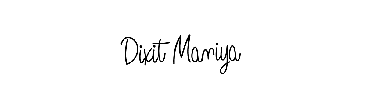 Dixit Maniya stylish signature style. Best Handwritten Sign (Angelique-Rose-font-FFP) for my name. Handwritten Signature Collection Ideas for my name Dixit Maniya. Dixit Maniya signature style 5 images and pictures png