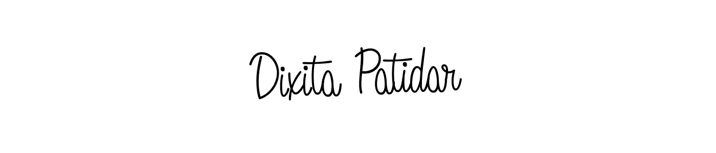 Make a beautiful signature design for name Dixita Patidar. With this signature (Angelique-Rose-font-FFP) style, you can create a handwritten signature for free. Dixita Patidar signature style 5 images and pictures png