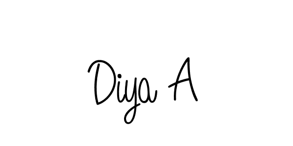 if you are searching for the best signature style for your name Diya A. so please give up your signature search. here we have designed multiple signature styles  using Angelique-Rose-font-FFP. Diya A signature style 5 images and pictures png