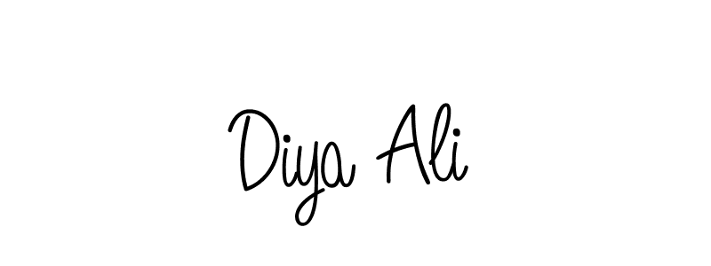 Also we have Diya Ali name is the best signature style. Create professional handwritten signature collection using Angelique-Rose-font-FFP autograph style. Diya Ali signature style 5 images and pictures png