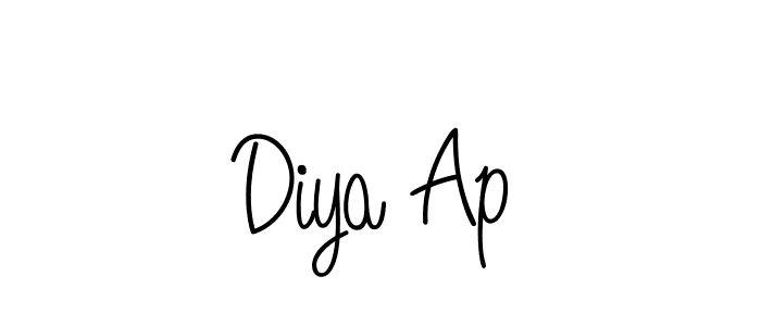 Also You can easily find your signature by using the search form. We will create Diya Ap name handwritten signature images for you free of cost using Angelique-Rose-font-FFP sign style. Diya Ap signature style 5 images and pictures png