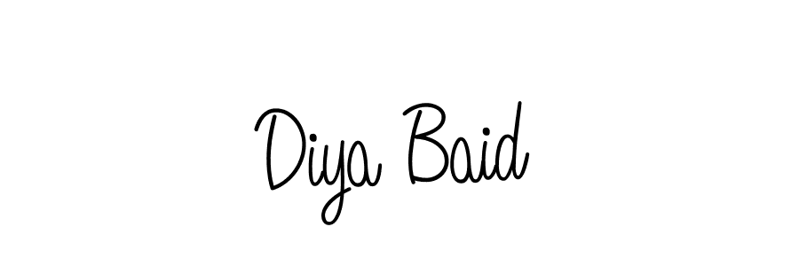 Also we have Diya Baid name is the best signature style. Create professional handwritten signature collection using Angelique-Rose-font-FFP autograph style. Diya Baid signature style 5 images and pictures png