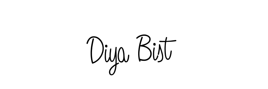 Diya Bist stylish signature style. Best Handwritten Sign (Angelique-Rose-font-FFP) for my name. Handwritten Signature Collection Ideas for my name Diya Bist. Diya Bist signature style 5 images and pictures png