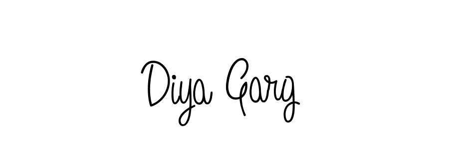 Diya Garg stylish signature style. Best Handwritten Sign (Angelique-Rose-font-FFP) for my name. Handwritten Signature Collection Ideas for my name Diya Garg. Diya Garg signature style 5 images and pictures png