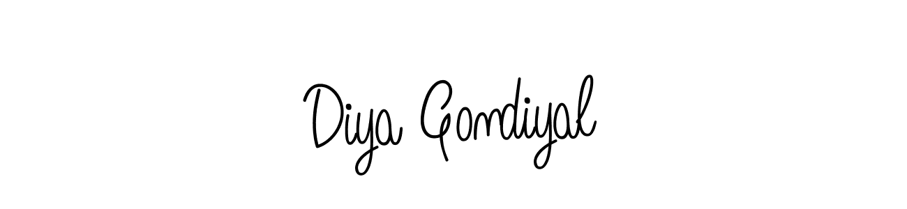 if you are searching for the best signature style for your name Diya Gondiyal. so please give up your signature search. here we have designed multiple signature styles  using Angelique-Rose-font-FFP. Diya Gondiyal signature style 5 images and pictures png