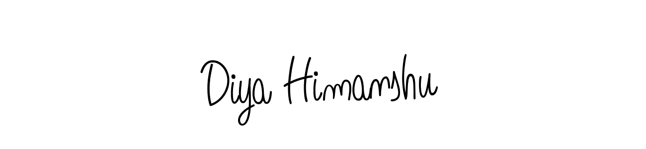Also we have Diya Himanshu name is the best signature style. Create professional handwritten signature collection using Angelique-Rose-font-FFP autograph style. Diya Himanshu signature style 5 images and pictures png