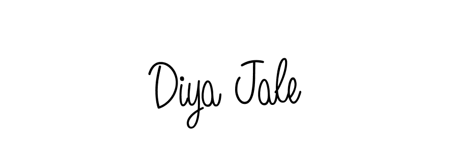 Make a beautiful signature design for name Diya Jale. With this signature (Angelique-Rose-font-FFP) style, you can create a handwritten signature for free. Diya Jale signature style 5 images and pictures png