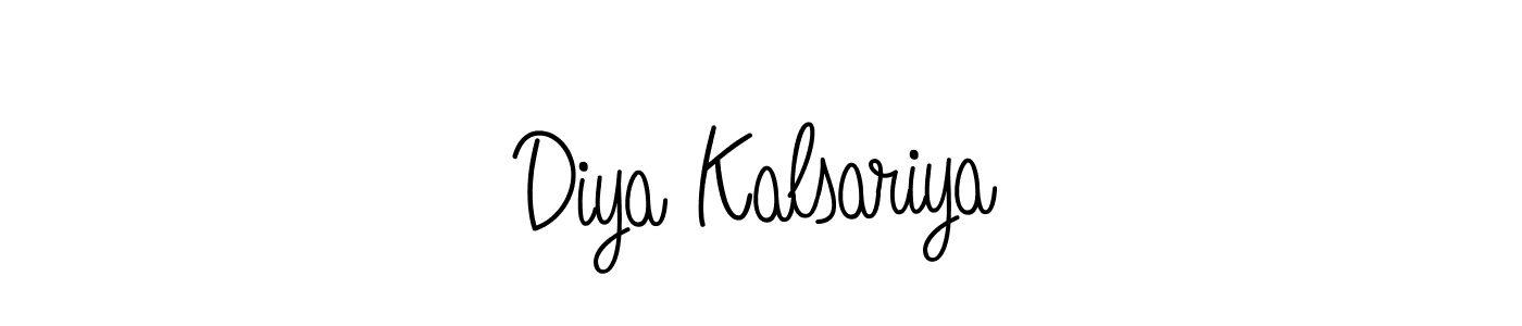Diya Kalsariya stylish signature style. Best Handwritten Sign (Angelique-Rose-font-FFP) for my name. Handwritten Signature Collection Ideas for my name Diya Kalsariya. Diya Kalsariya signature style 5 images and pictures png