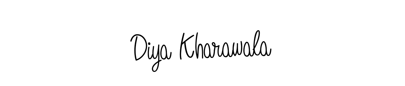 if you are searching for the best signature style for your name Diya Kharawala. so please give up your signature search. here we have designed multiple signature styles  using Angelique-Rose-font-FFP. Diya Kharawala signature style 5 images and pictures png
