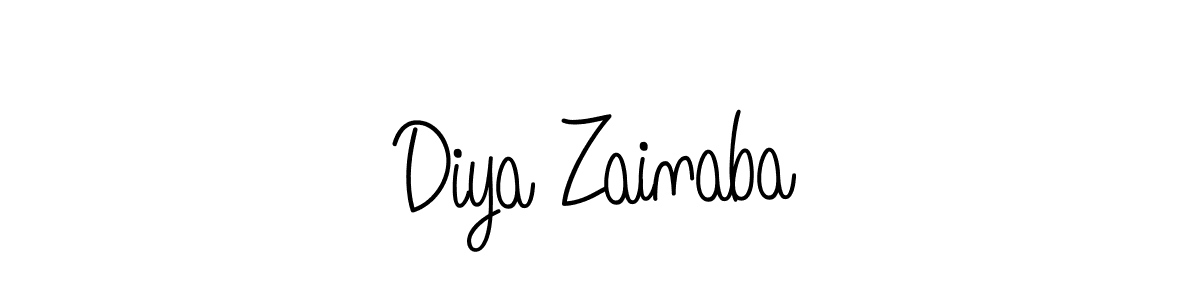 Make a short Diya Zainaba signature style. Manage your documents anywhere anytime using Angelique-Rose-font-FFP. Create and add eSignatures, submit forms, share and send files easily. Diya Zainaba signature style 5 images and pictures png