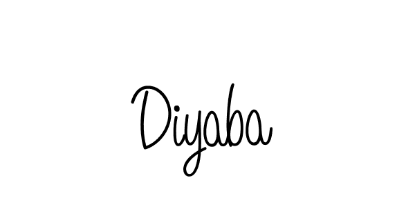 Create a beautiful signature design for name Diyaba. With this signature (Angelique-Rose-font-FFP) fonts, you can make a handwritten signature for free. Diyaba signature style 5 images and pictures png