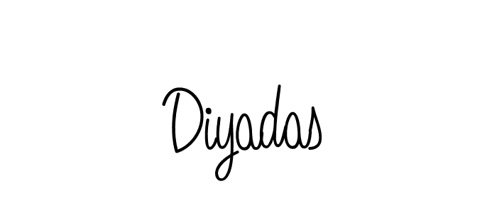 How to Draw Diyadas signature style? Angelique-Rose-font-FFP is a latest design signature styles for name Diyadas. Diyadas signature style 5 images and pictures png