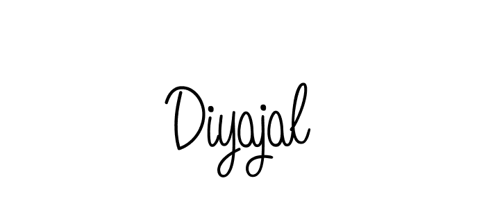 How to Draw Diyajal signature style? Angelique-Rose-font-FFP is a latest design signature styles for name Diyajal. Diyajal signature style 5 images and pictures png