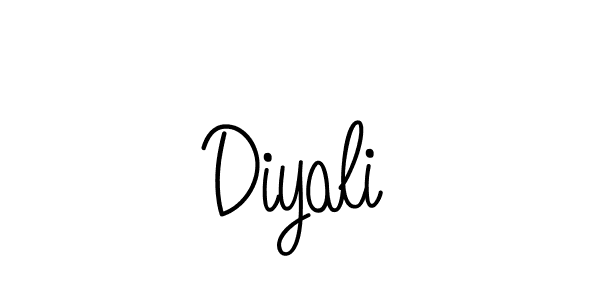 Design your own signature with our free online signature maker. With this signature software, you can create a handwritten (Angelique-Rose-font-FFP) signature for name Diyali. Diyali signature style 5 images and pictures png