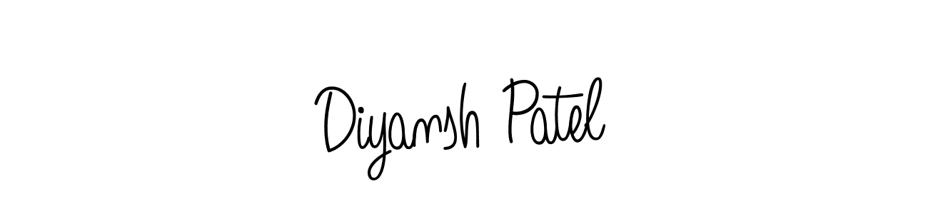 You should practise on your own different ways (Angelique-Rose-font-FFP) to write your name (Diyansh Patel) in signature. don't let someone else do it for you. Diyansh Patel signature style 5 images and pictures png