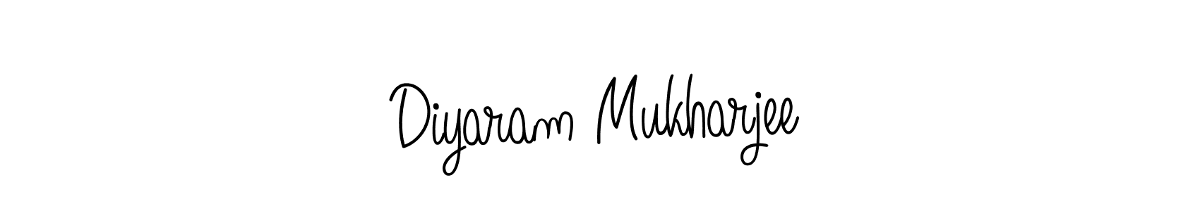 How to Draw Diyaram Mukharjee signature style? Angelique-Rose-font-FFP is a latest design signature styles for name Diyaram Mukharjee. Diyaram Mukharjee signature style 5 images and pictures png