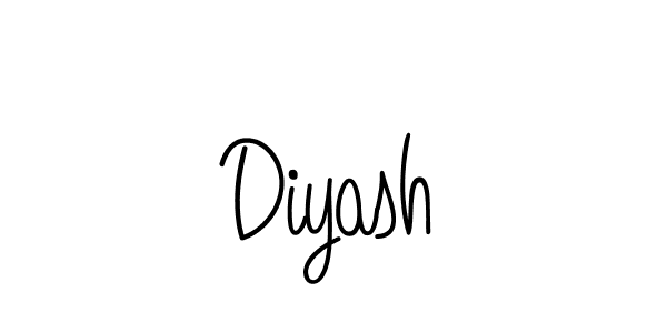 How to Draw Diyash signature style? Angelique-Rose-font-FFP is a latest design signature styles for name Diyash. Diyash signature style 5 images and pictures png