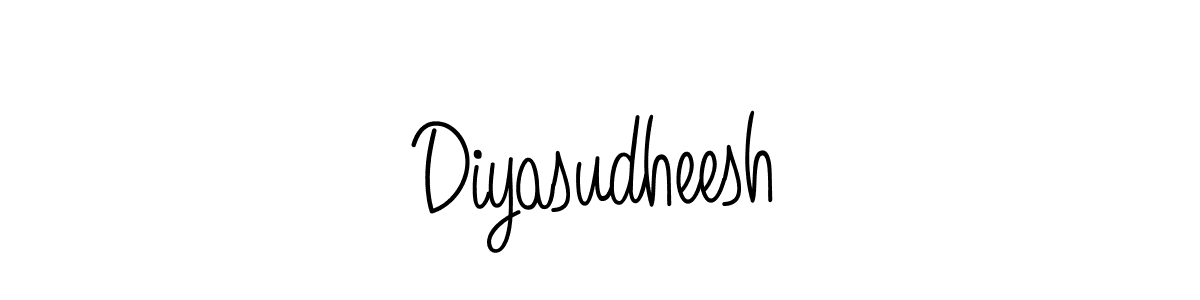 Use a signature maker to create a handwritten signature online. With this signature software, you can design (Angelique-Rose-font-FFP) your own signature for name Diyasudheesh. Diyasudheesh signature style 5 images and pictures png