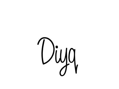 Diyq stylish signature style. Best Handwritten Sign (Angelique-Rose-font-FFP) for my name. Handwritten Signature Collection Ideas for my name Diyq. Diyq signature style 5 images and pictures png