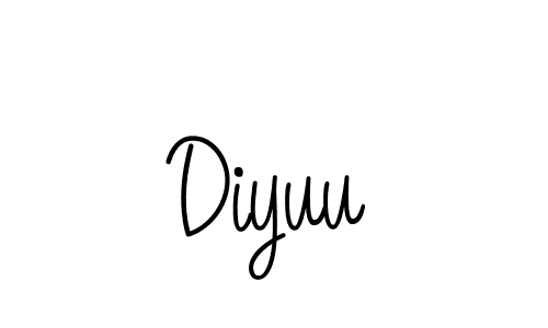 The best way (Angelique-Rose-font-FFP) to make a short signature is to pick only two or three words in your name. The name Diyuu include a total of six letters. For converting this name. Diyuu signature style 5 images and pictures png