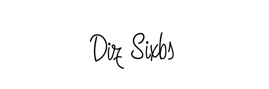 The best way (Angelique-Rose-font-FFP) to make a short signature is to pick only two or three words in your name. The name Diz Sixbs include a total of six letters. For converting this name. Diz Sixbs signature style 5 images and pictures png