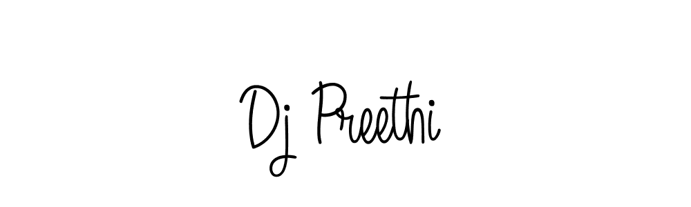 Design your own signature with our free online signature maker. With this signature software, you can create a handwritten (Angelique-Rose-font-FFP) signature for name Dj Preethi. Dj Preethi signature style 5 images and pictures png