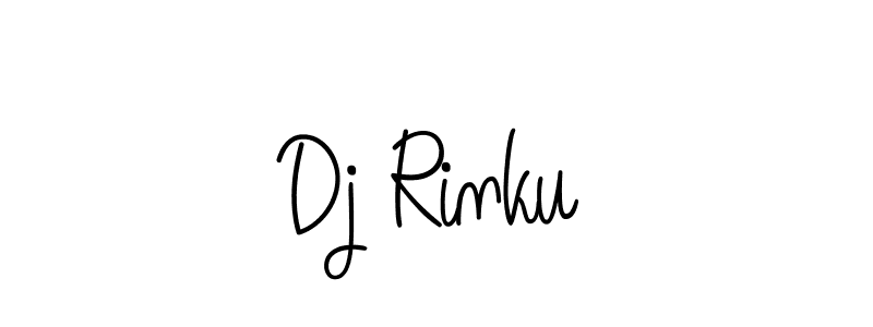 You should practise on your own different ways (Angelique-Rose-font-FFP) to write your name (Dj Rinku) in signature. don't let someone else do it for you. Dj Rinku signature style 5 images and pictures png