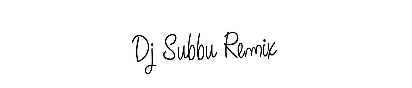 Make a beautiful signature design for name Dj Subbu Remix. With this signature (Angelique-Rose-font-FFP) style, you can create a handwritten signature for free. Dj Subbu Remix signature style 5 images and pictures png