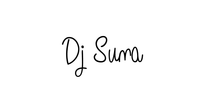 Dj Suna stylish signature style. Best Handwritten Sign (Angelique-Rose-font-FFP) for my name. Handwritten Signature Collection Ideas for my name Dj Suna. Dj Suna signature style 5 images and pictures png