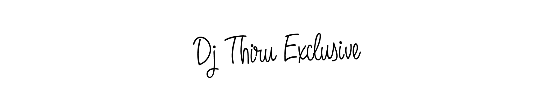 You should practise on your own different ways (Angelique-Rose-font-FFP) to write your name (Dj Thiru Exclusive) in signature. don't let someone else do it for you. Dj Thiru Exclusive signature style 5 images and pictures png