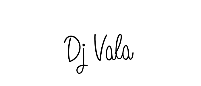 Make a beautiful signature design for name Dj Vala. With this signature (Angelique-Rose-font-FFP) style, you can create a handwritten signature for free. Dj Vala signature style 5 images and pictures png