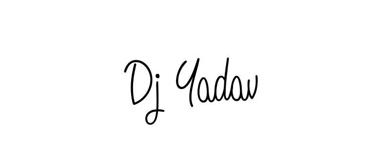 Use a signature maker to create a handwritten signature online. With this signature software, you can design (Angelique-Rose-font-FFP) your own signature for name Dj Yadav. Dj Yadav signature style 5 images and pictures png