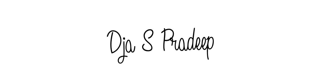 Use a signature maker to create a handwritten signature online. With this signature software, you can design (Angelique-Rose-font-FFP) your own signature for name Dja S Pradeep. Dja S Pradeep signature style 5 images and pictures png