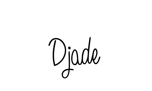 You should practise on your own different ways (Angelique-Rose-font-FFP) to write your name (Djade) in signature. don't let someone else do it for you. Djade signature style 5 images and pictures png