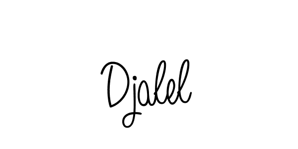 How to make Djalel name signature. Use Angelique-Rose-font-FFP style for creating short signs online. This is the latest handwritten sign. Djalel signature style 5 images and pictures png
