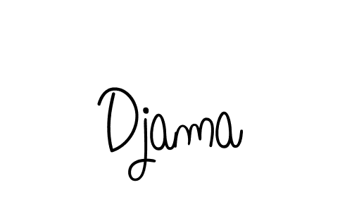 Make a beautiful signature design for name Djama. With this signature (Angelique-Rose-font-FFP) style, you can create a handwritten signature for free. Djama signature style 5 images and pictures png