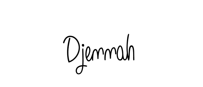 You should practise on your own different ways (Angelique-Rose-font-FFP) to write your name (Djennah) in signature. don't let someone else do it for you. Djennah signature style 5 images and pictures png