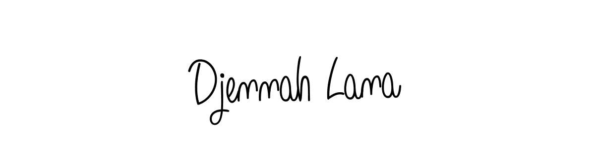 The best way (Angelique-Rose-font-FFP) to make a short signature is to pick only two or three words in your name. The name Djennah Lana include a total of six letters. For converting this name. Djennah Lana signature style 5 images and pictures png