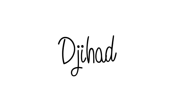 Use a signature maker to create a handwritten signature online. With this signature software, you can design (Angelique-Rose-font-FFP) your own signature for name Djihad. Djihad signature style 5 images and pictures png