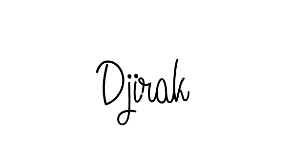 You should practise on your own different ways (Angelique-Rose-font-FFP) to write your name (Djirak) in signature. don't let someone else do it for you. Djirak signature style 5 images and pictures png