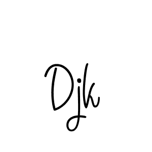 Djk stylish signature style. Best Handwritten Sign (Angelique-Rose-font-FFP) for my name. Handwritten Signature Collection Ideas for my name Djk. Djk signature style 5 images and pictures png