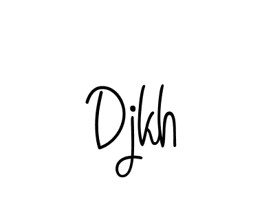 Make a beautiful signature design for name Djkh. With this signature (Angelique-Rose-font-FFP) style, you can create a handwritten signature for free. Djkh signature style 5 images and pictures png