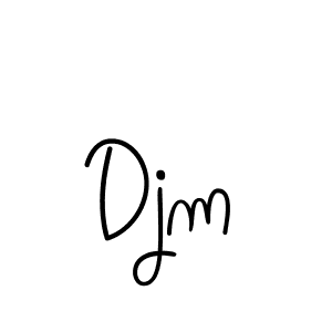 Make a beautiful signature design for name Djm. With this signature (Angelique-Rose-font-FFP) style, you can create a handwritten signature for free. Djm signature style 5 images and pictures png