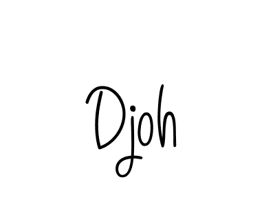 Make a beautiful signature design for name Djoh. With this signature (Angelique-Rose-font-FFP) style, you can create a handwritten signature for free. Djoh signature style 5 images and pictures png