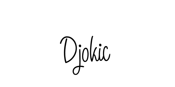 Djokic stylish signature style. Best Handwritten Sign (Angelique-Rose-font-FFP) for my name. Handwritten Signature Collection Ideas for my name Djokic. Djokic signature style 5 images and pictures png