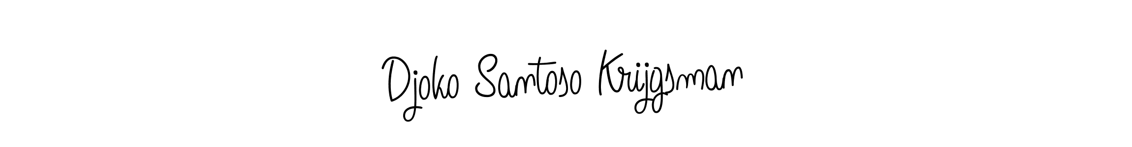 Design your own signature with our free online signature maker. With this signature software, you can create a handwritten (Angelique-Rose-font-FFP) signature for name Djoko Santoso Krijgsman. Djoko Santoso Krijgsman signature style 5 images and pictures png